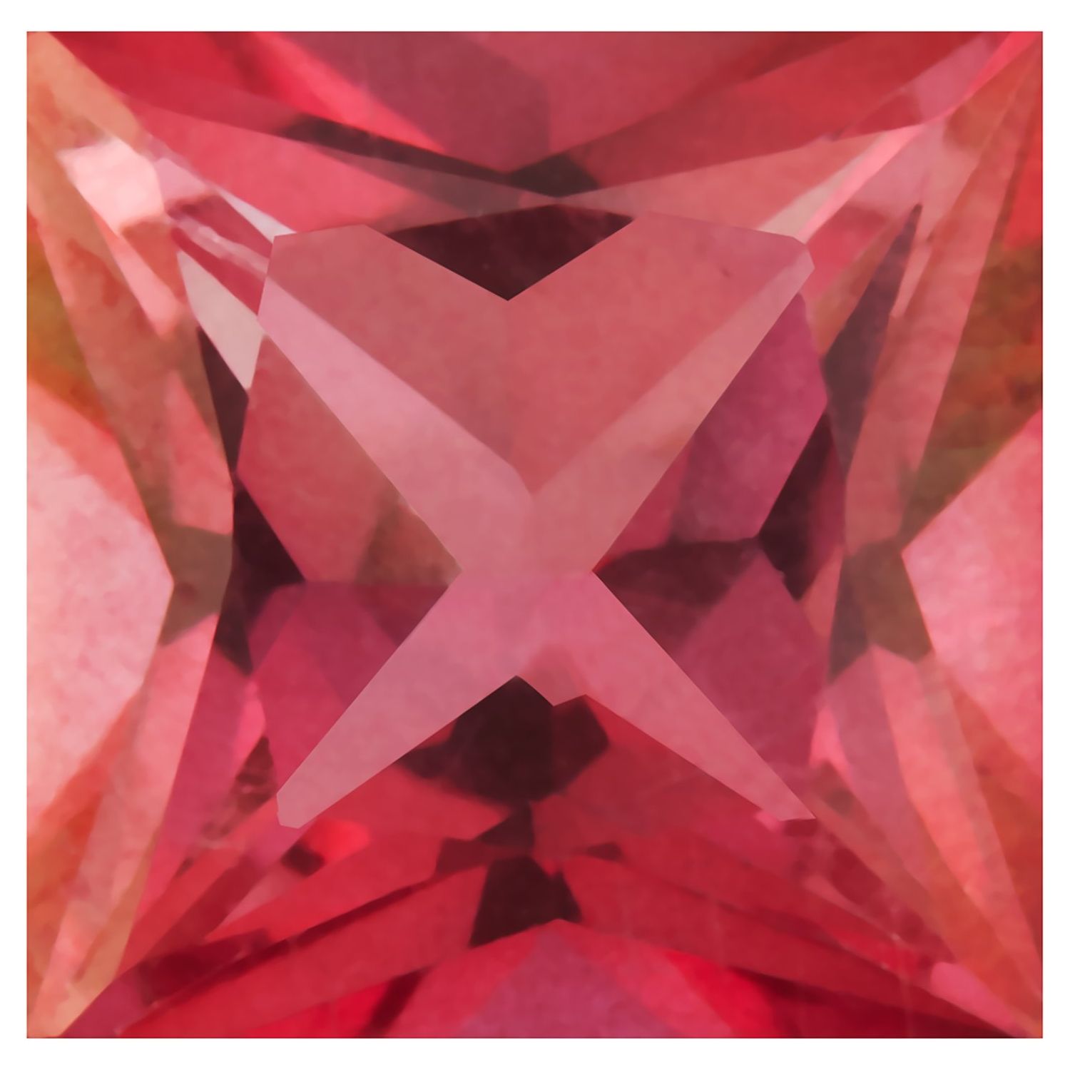 6 mm Square Natural Pure Pink Mystic Topaz – Princess-Cut – AA Quality — Sapphire Row