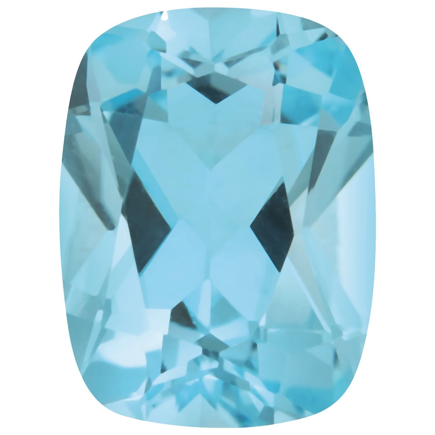 10x8 mm Antique Cushion Natural Sky Blue Topaz – Faceted Cut – AA Quality — Sapphire Row