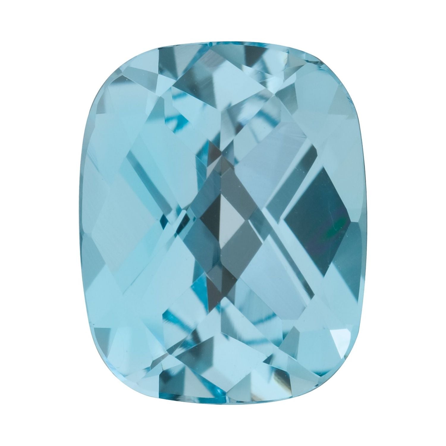 9x7 mm Antique Cushion Natural Sky Blue Topaz – Checkerboard-Cut – AA Quality — Sapphire Row