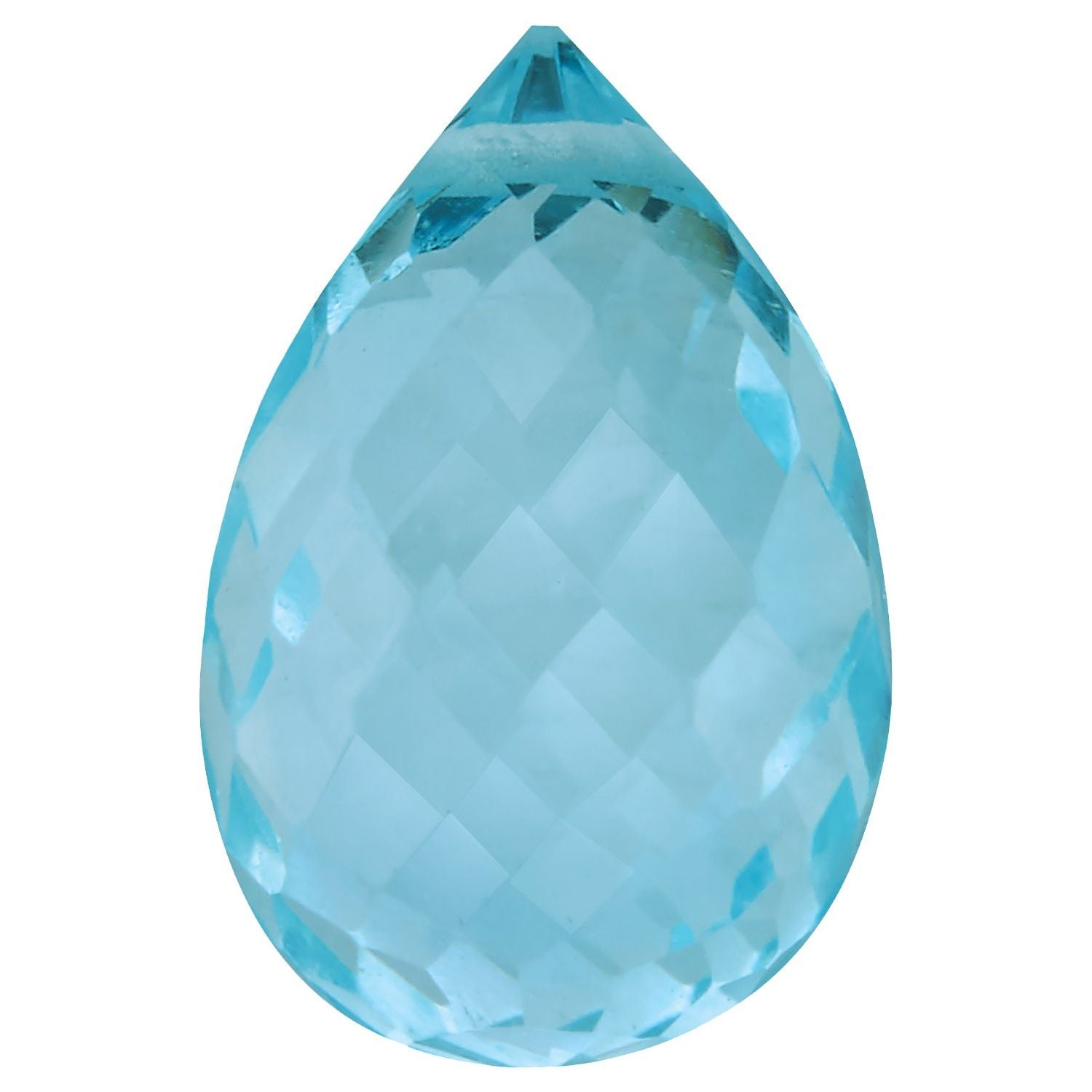 6x4 mm Briolette Natural Sky Blue Topaz – Faceted Cut – AA Quality — Sapphire Row