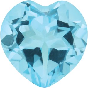 Lot of 10 – 5 mm Heart Natural Sky Blue Topaz – Faceted Cut – AA Quality — Sapphire Row
