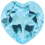 9 mm natural sky blue topaz, heart cut | Sapphire Row