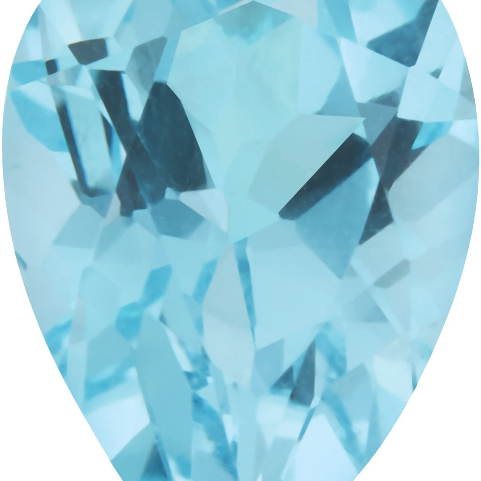 14x9 mm Pear Natural Topaz — Sapphire Row