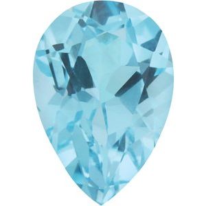 Lot of 10 – 6x4 mm Pear Natural Sky Blue Topaz – Faceted Cut – AA Quality — Sapphire Row