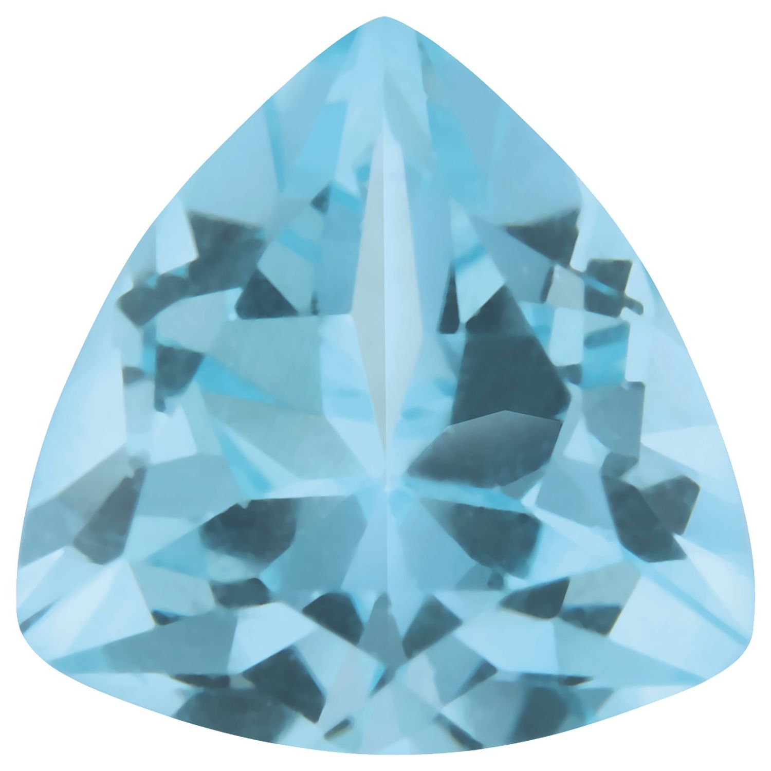7 mm Trillion Natural Sky Blue Topaz – Faceted Cut – AA Quality — Sapphire Row