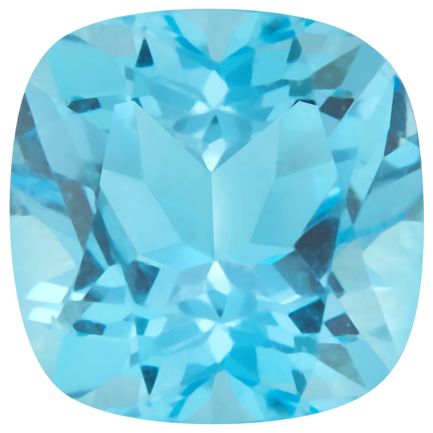 5 mm Cushion Natural Swiss Blue Topaz – Faceted Cut – AA Quality — Sapphire Row