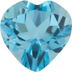 Lot of 10 – 4 mm Heart Natural Swiss Blue Topaz – Faceted Cut – AA Quality — Sapphire Row