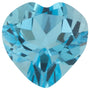 9 mm Heart Natural Swiss Blue Topaz – Faceted Cut – AA Quality — Sapphire Row