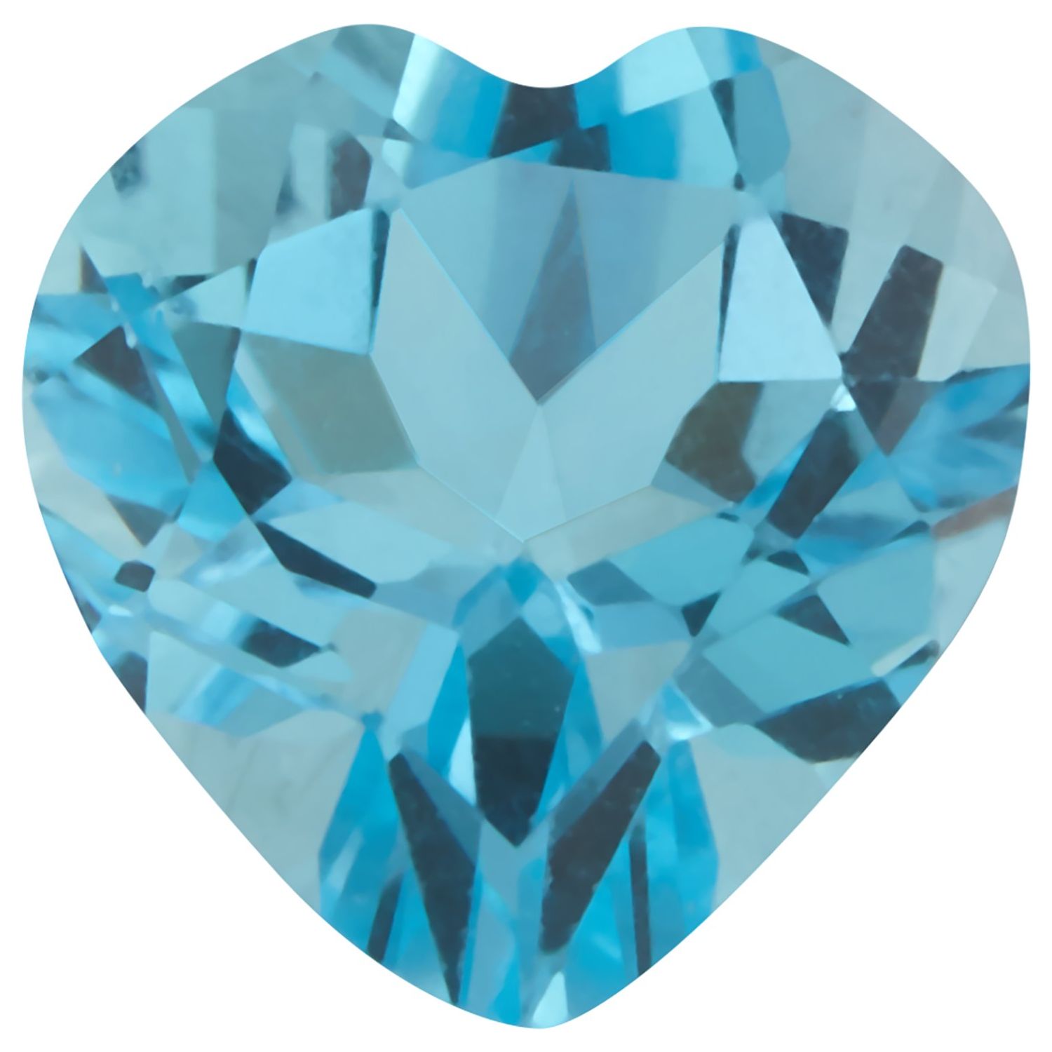 5 mm Heart Natural Swiss Blue Topaz – Faceted Cut – AA Quality — Sapphire Row