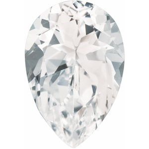 Lot of 10 – 10x7 mm Pear Natural White Topaz – Faceted Cut – AA Quality — Sapphire Row