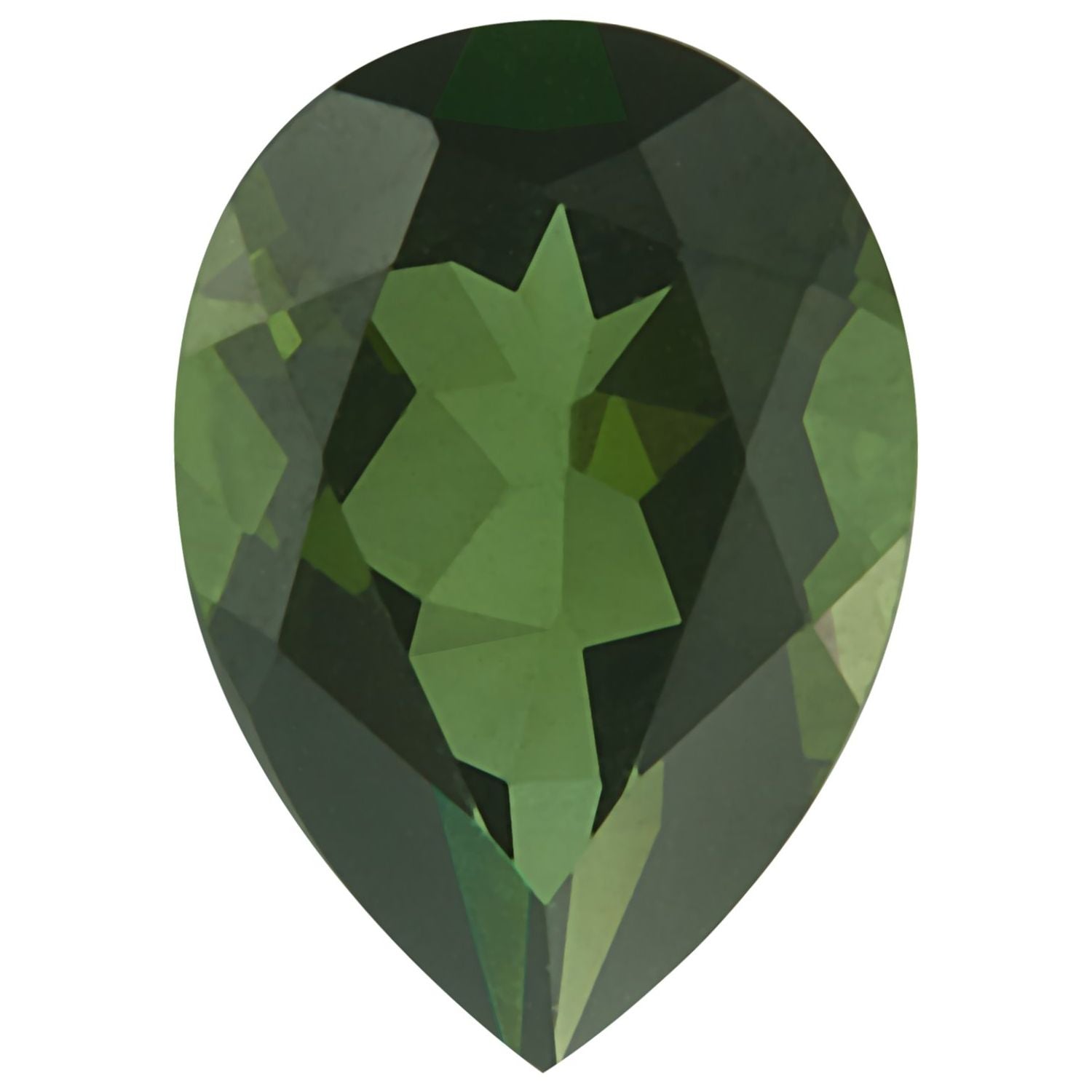 5x3 mm Pear Natural Green Tourmaline – Faceted Cut – AA Quality — Sapphire Row