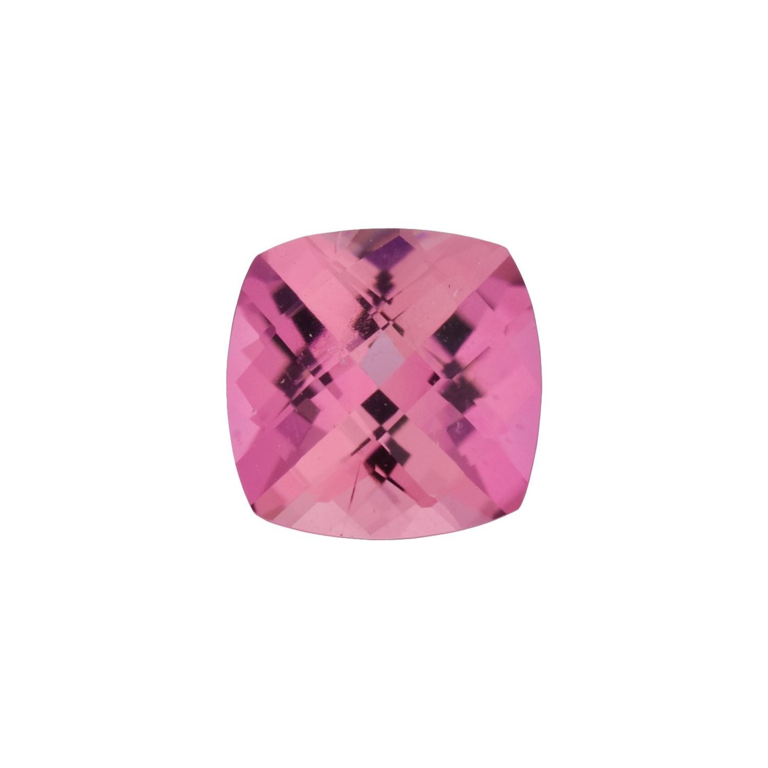5 mm Cushion Natural Pink Tourmaline – Checkerboard-Cut – AA Quality — Sapphire Row