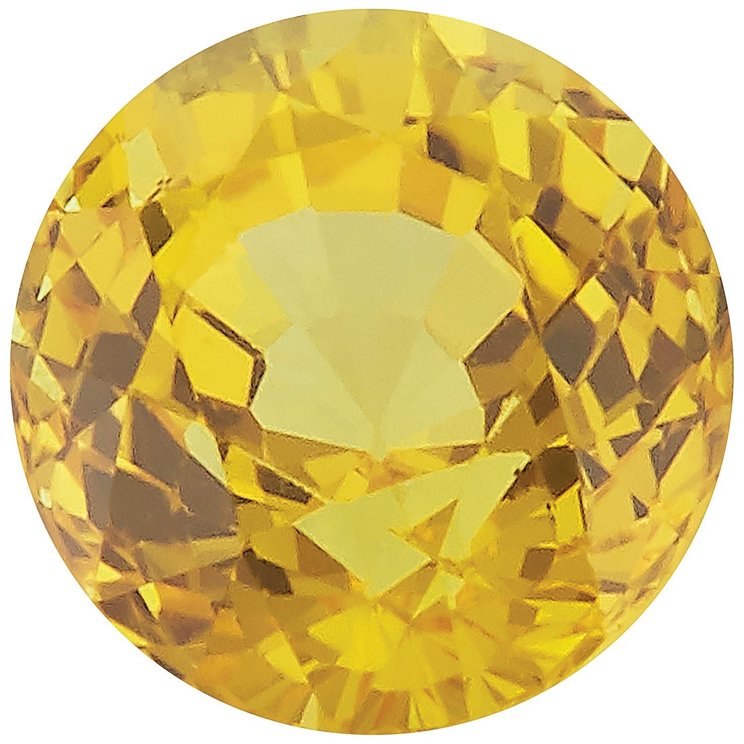 4.5 mm Round Natural Yellow Sapphire – Faceted Cut – AA Quality — Sapphire Row