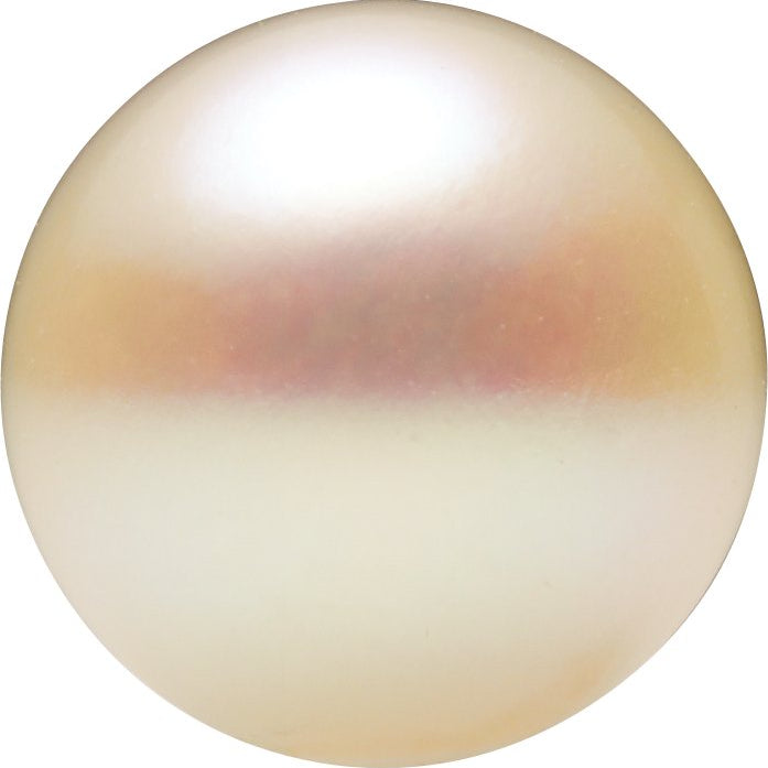 6 mm Near Round White Cultured Freshwater Pearl – Half-Drilled – AA Quality — Sapphire Row