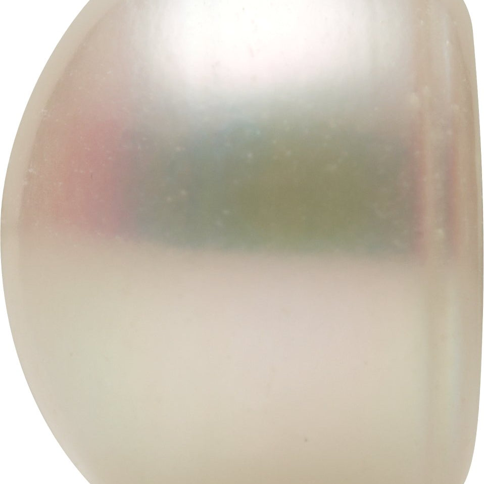 10.9 mm Button White Cultured Freshwater Pearl – Half-Drilled – Standard Quality — Sapphire Row