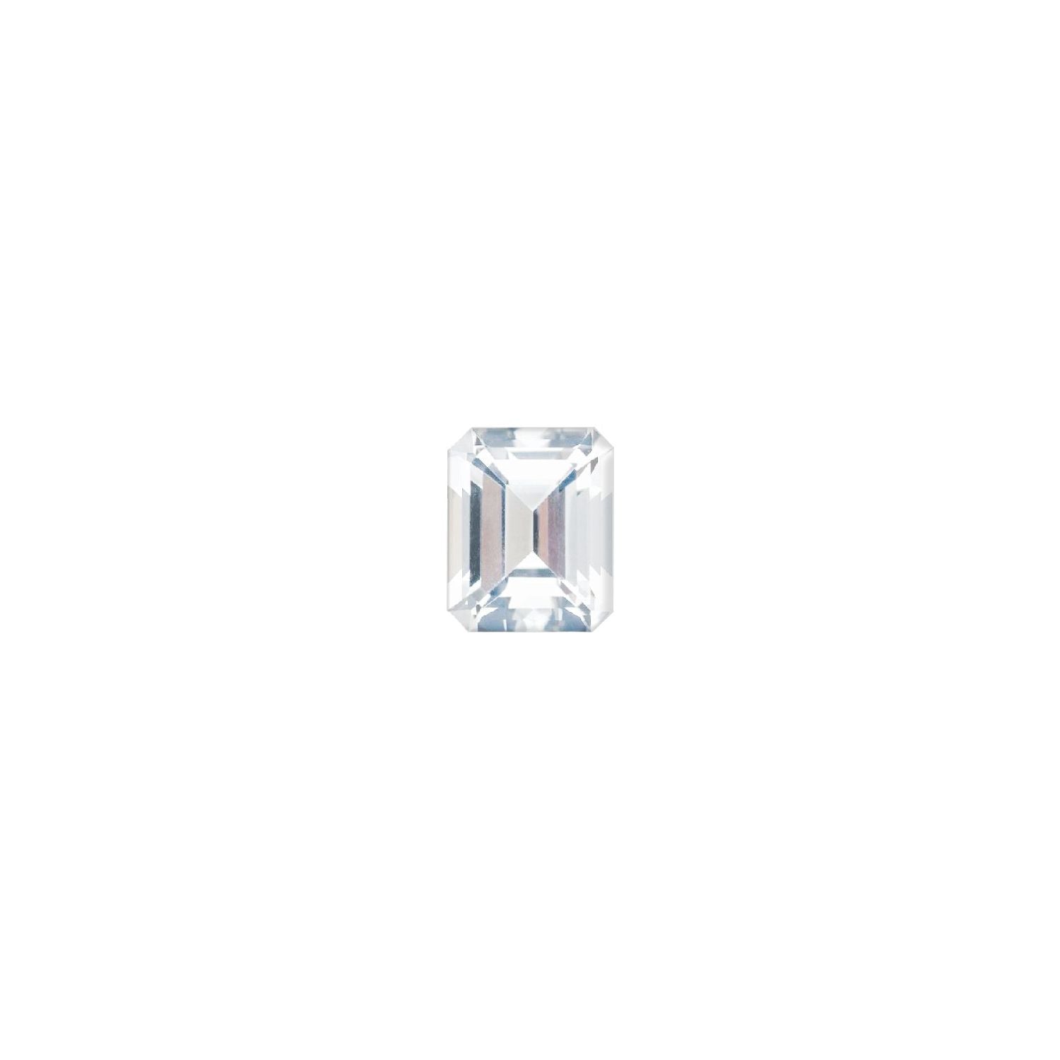 9x7 mm Emerald Natural White Topaz – Step-Cut – AA Quality — Sapphire Row