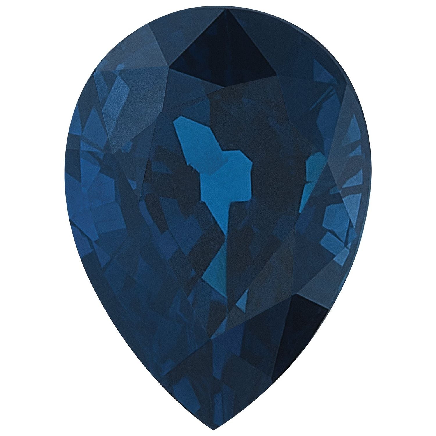 6x4 mm Pear Natural Blue Sapphire – Faceted Cut – B Quality — Sapphire Row