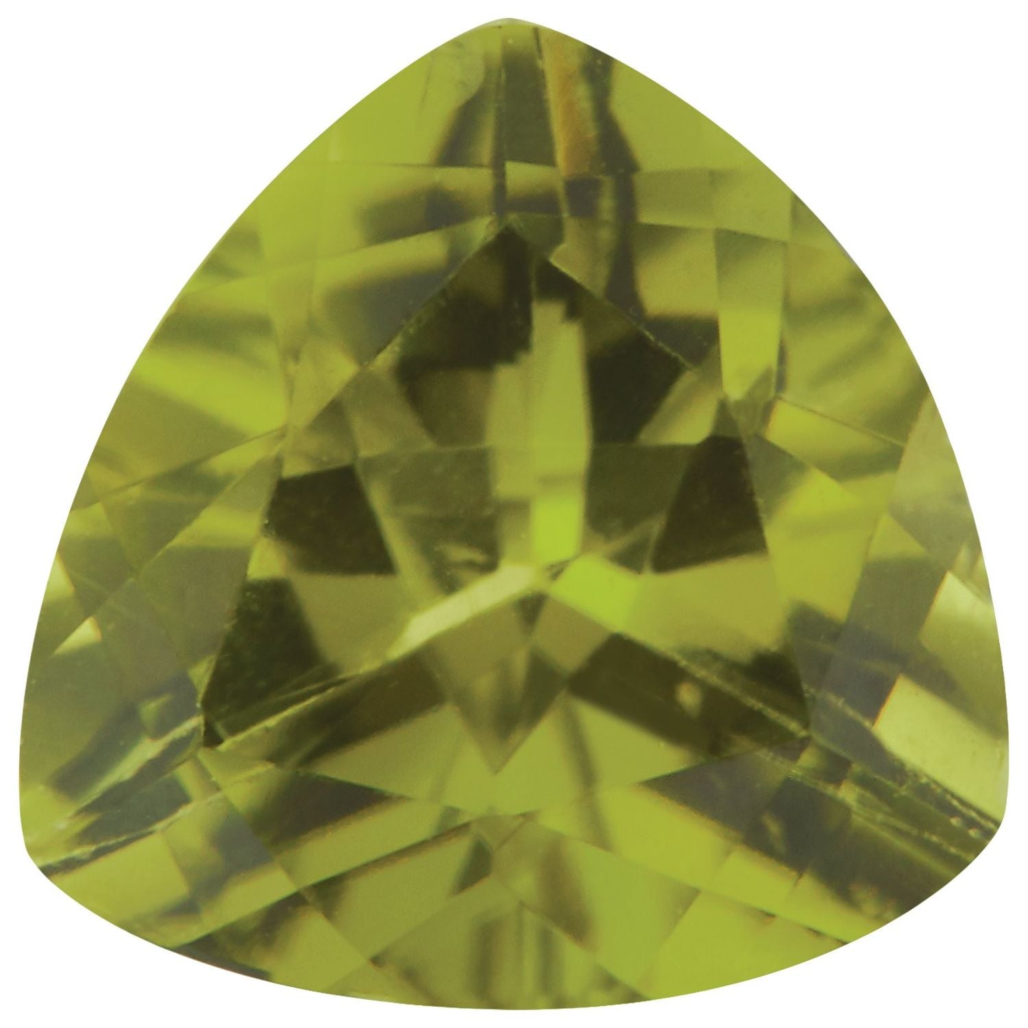 4.5 mm Trillion Natural Arizona Green Peridot – Faceted Cut – AA Quality — Sapphire Row