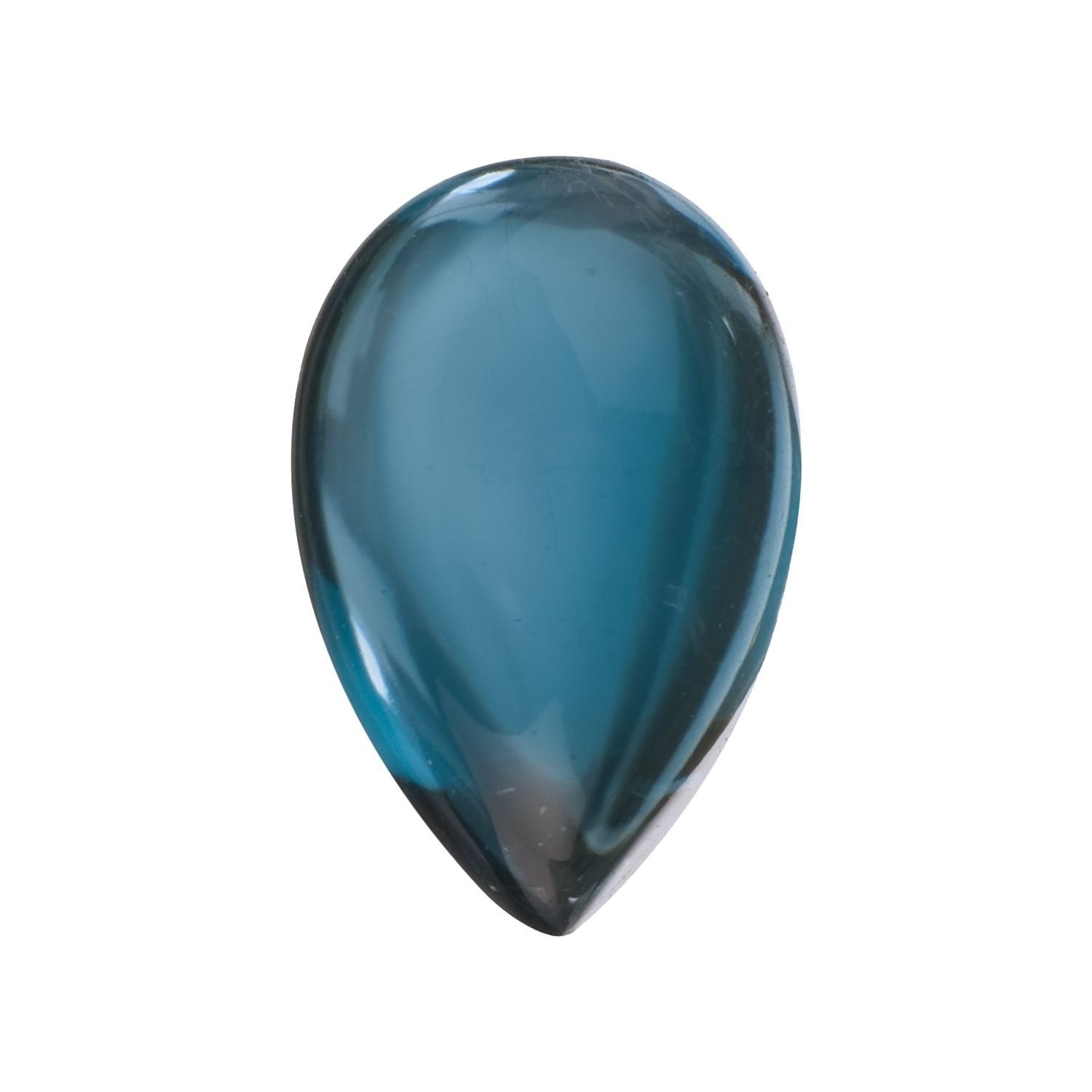 10x7 mm Pear Natural London Blue Topaz – Cabochon Cut – AA Quality — Sapphire Row