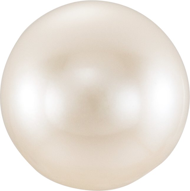 8.5 mm Near Round White Cultured Freshwater Pearl – Half-Drilled – A Quality — Sapphire Row