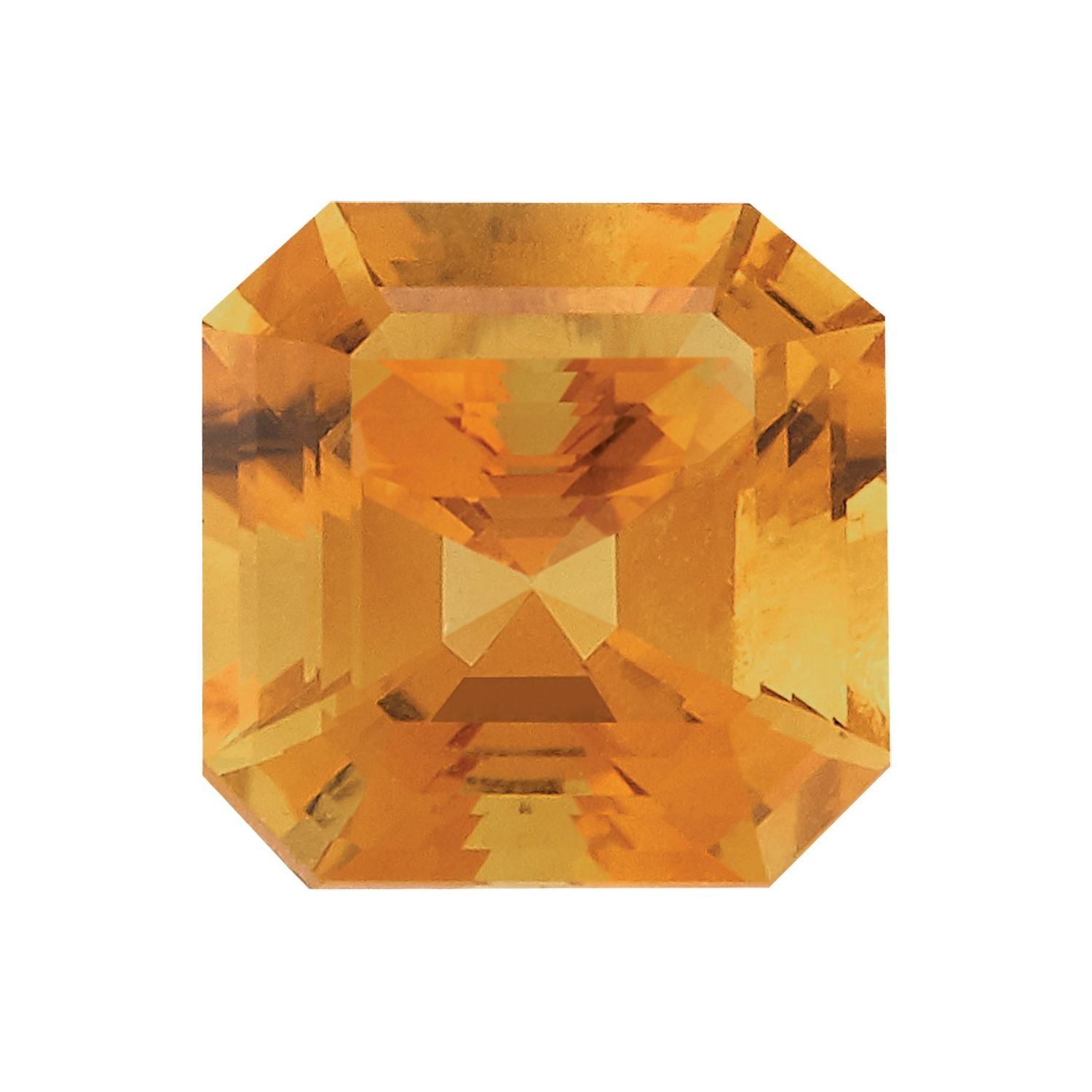 5 mm Asscher Natural Orange Citrine – Step-Cut – AA Quality — Sapphire Row