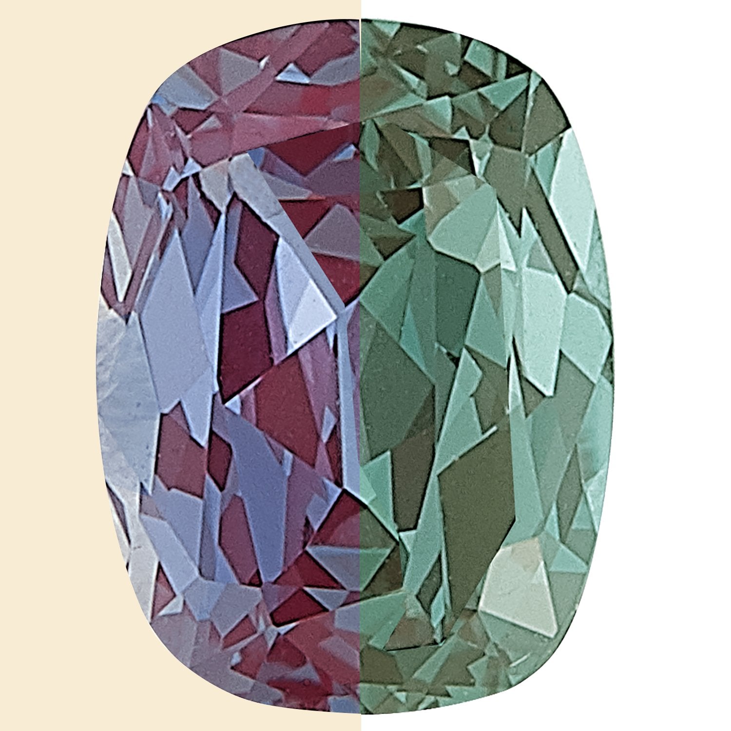 10x8 mm Antique Cushion Lab-Grown Color Change Alexandrite – Faceted Cut – Eye-Clean Quality — Sapphire Row