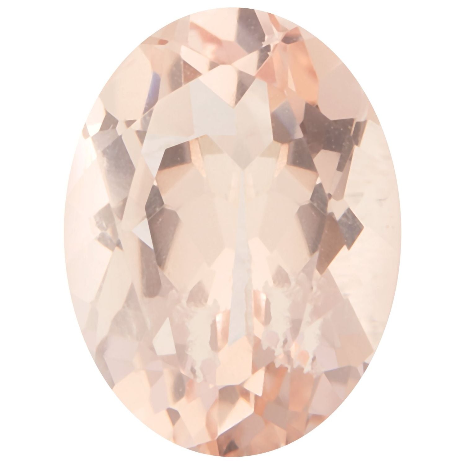 7x5 mm Oval Natural Peach Morganite – Faceted Cut – AA Quality — Sapphire Row