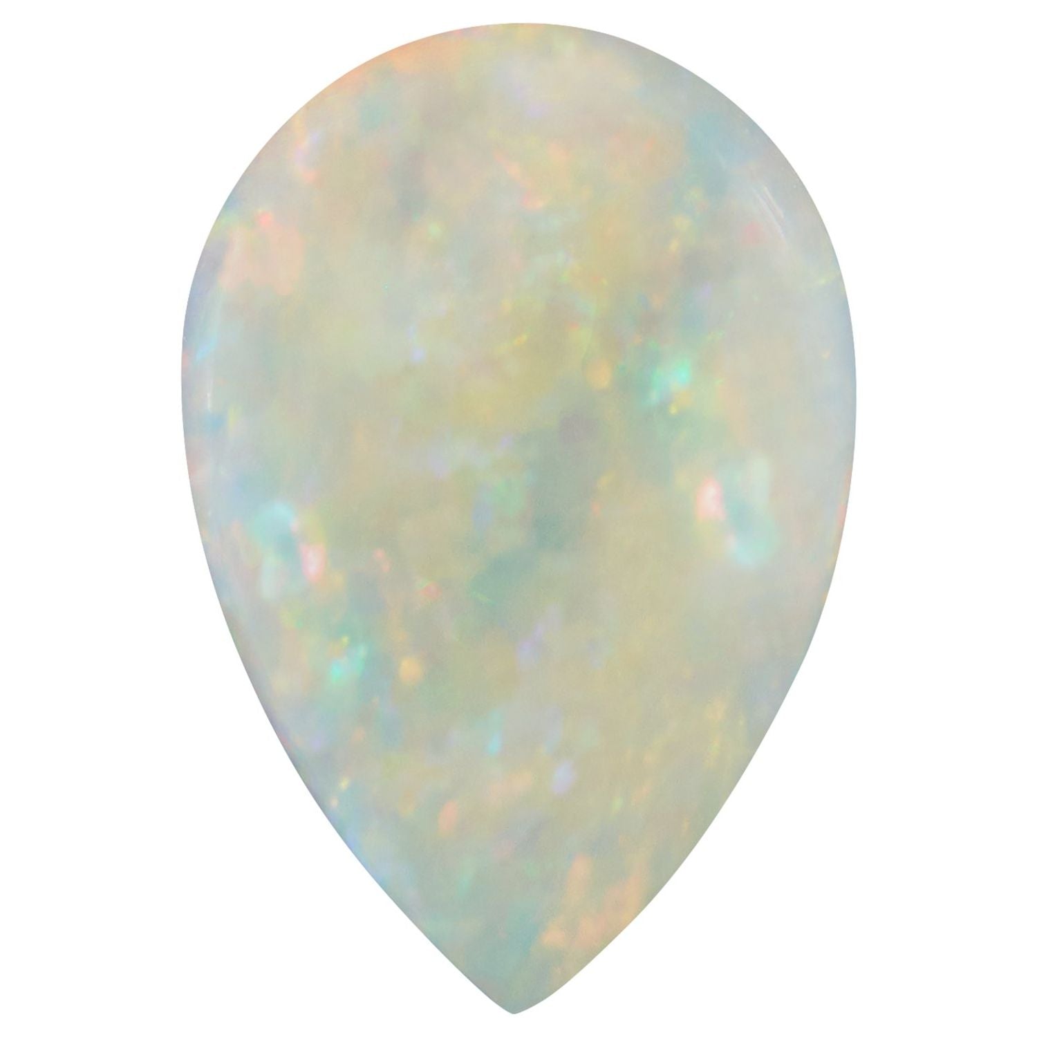 15x12 mm Pear Natural White Opal – Cabochon Cut – AA Quality — Sapphire Row