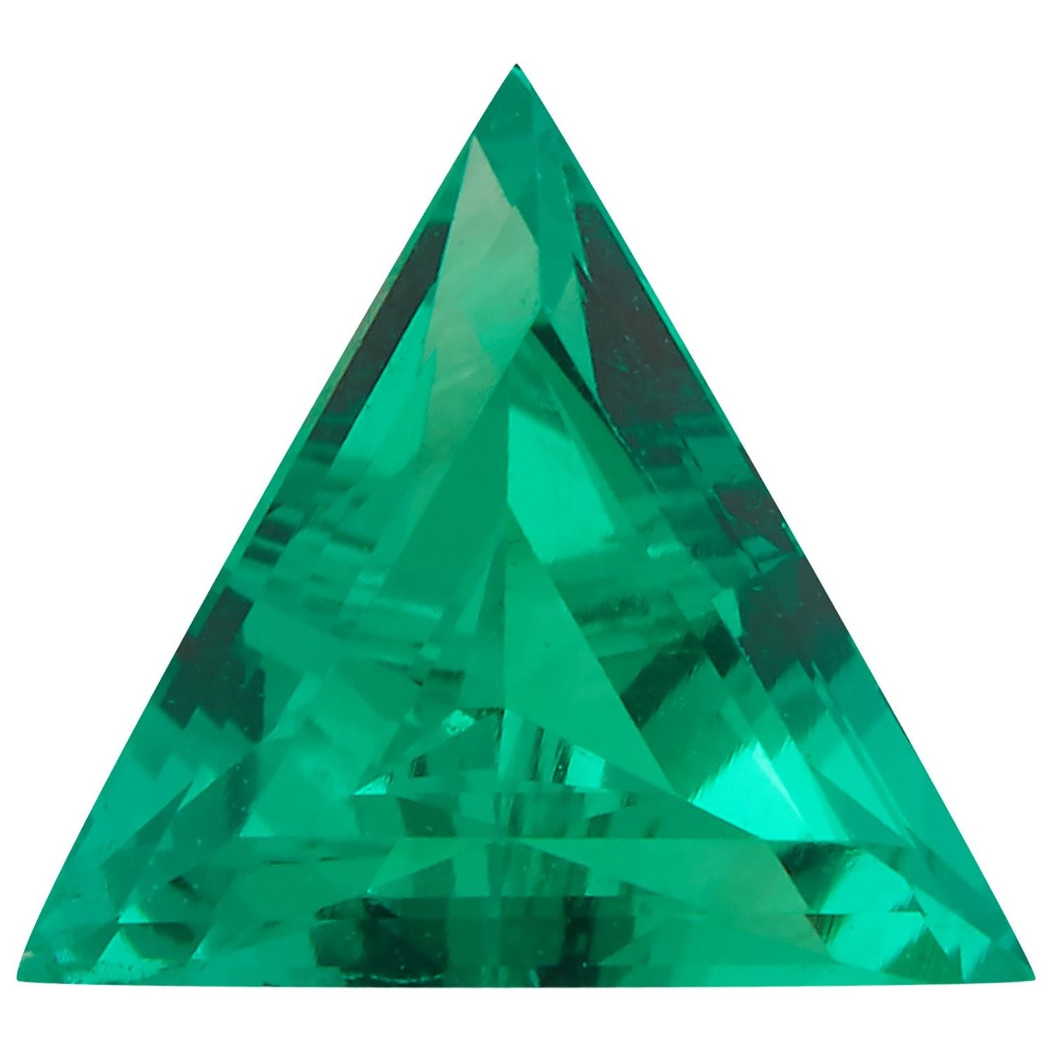 6 mm Triangle Lab-Grown Green Emerald – Step-Cut – Eye-Clean Quality — Sapphire Row