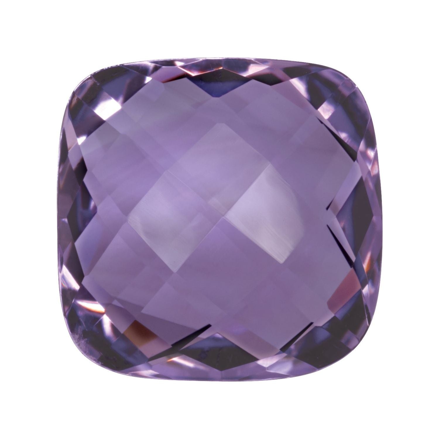 10 mm Cushion Natural Purple Amethyst – Double-Sided Checkerboard-Cut – A Quality — Sapphire Row