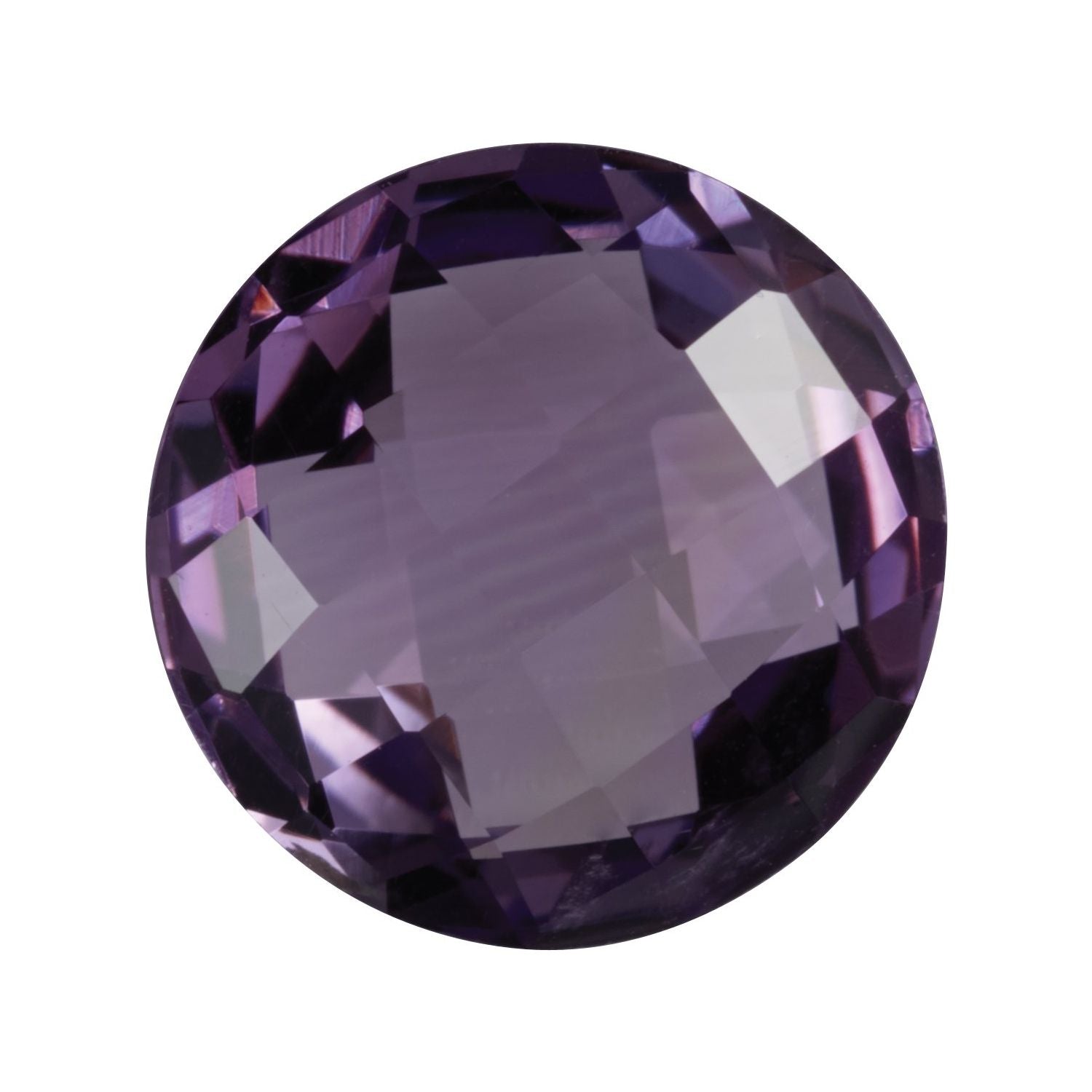 10 mm Round Natural Purple Amethyst – Double-Sided Checkerboard-Cut – A Quality — Sapphire Row