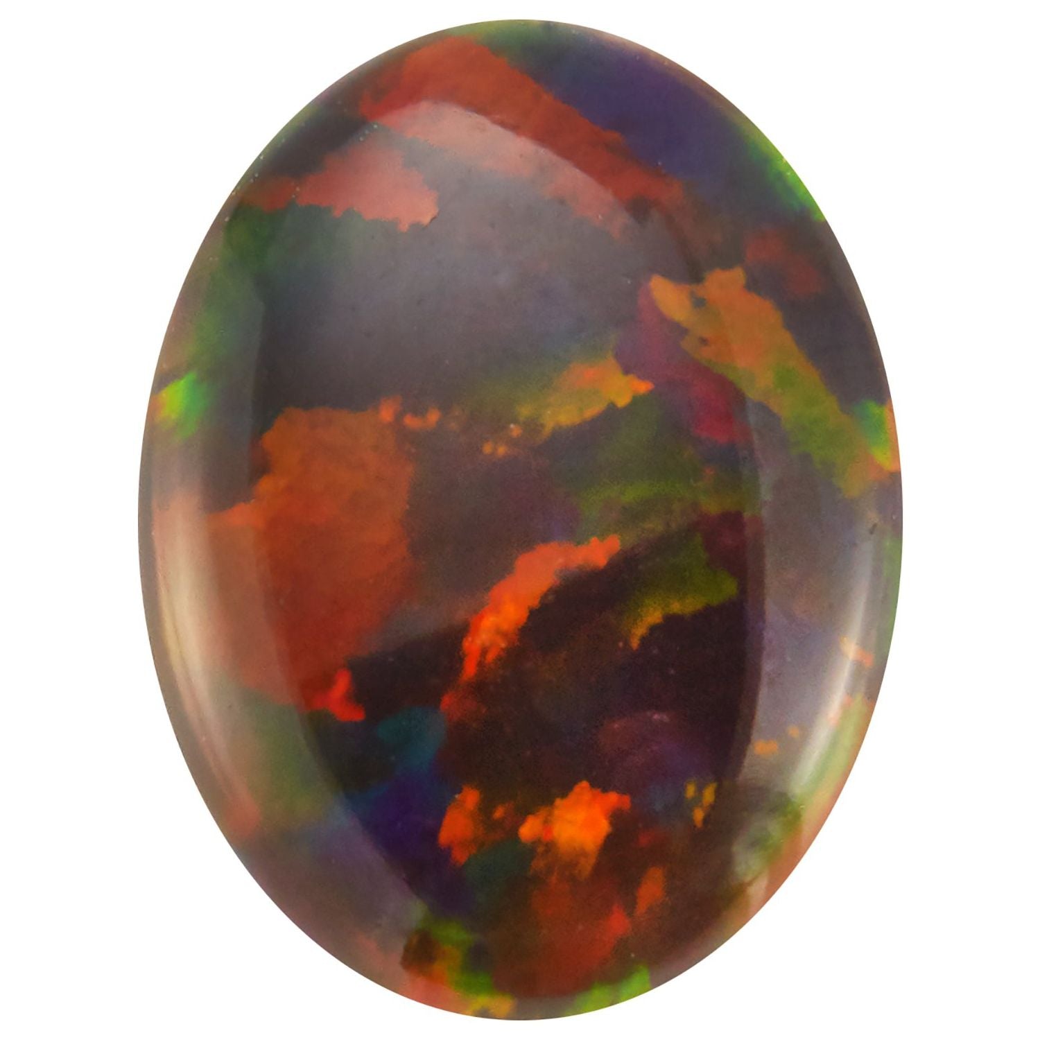 5x3 mm Oval Lab-Grown Black Opal – Cabochon Cut – Eye-Clean Quality — Sapphire Row