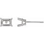 Emerald 4-Prong Stud Earrings Setting — 14K White Gold — original mounting