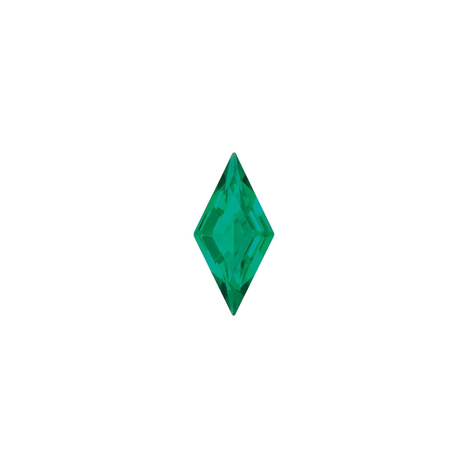 12x6 mm Lozenge Lab-Grown Green Emerald – Step-Cut – Eye-Clean Quality — Sapphire Row