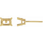 Emerald 4-Prong Stud Earrings Setting — 14K Yellow Gold — original mounting