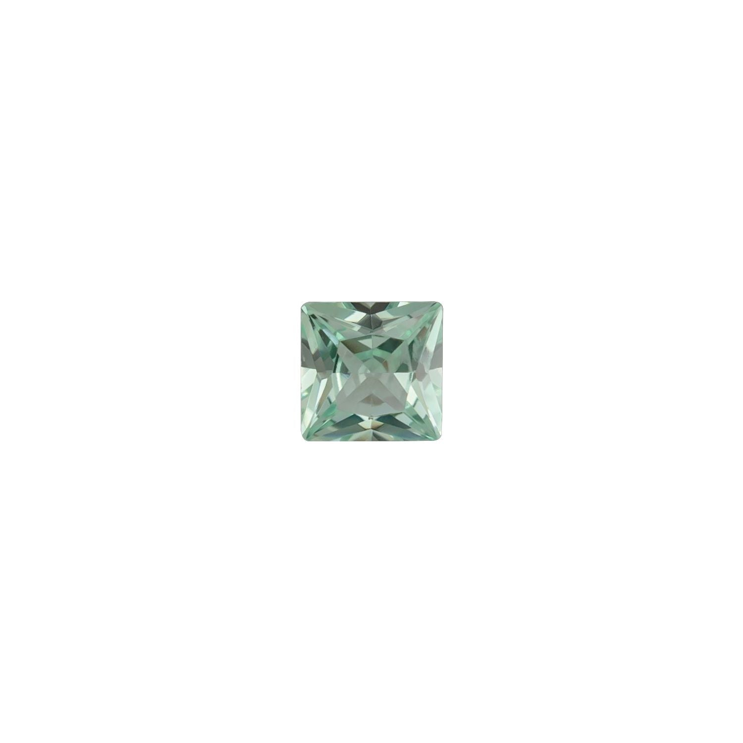 3 mm Square Lab-Grown Green Sapphire – Princess-Cut – Eye-Clean Quality — Sapphire Row