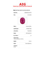Sapphire Row 1.55 ct Natural Ruby Pinkish Red Heated, Oval Cut, Burma, AIG Certified
