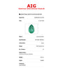 Sapphire Row 0.40 ct Natural Emerald Green, Pear Cut, Zambia, AIG Certified