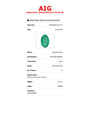 Sapphire Row 0.37 ct Natural Emerald Green, Oval Cut, Zambia, AIG Certified