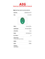 Sapphire Row 0.32 ct Natural Emerald Green, Oval Cut, Zambia, AIG Certified