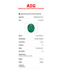 Sapphire Row 0.41 ct Natural Emerald Green, Oval Cut, Zambia (V2), AIG Certified