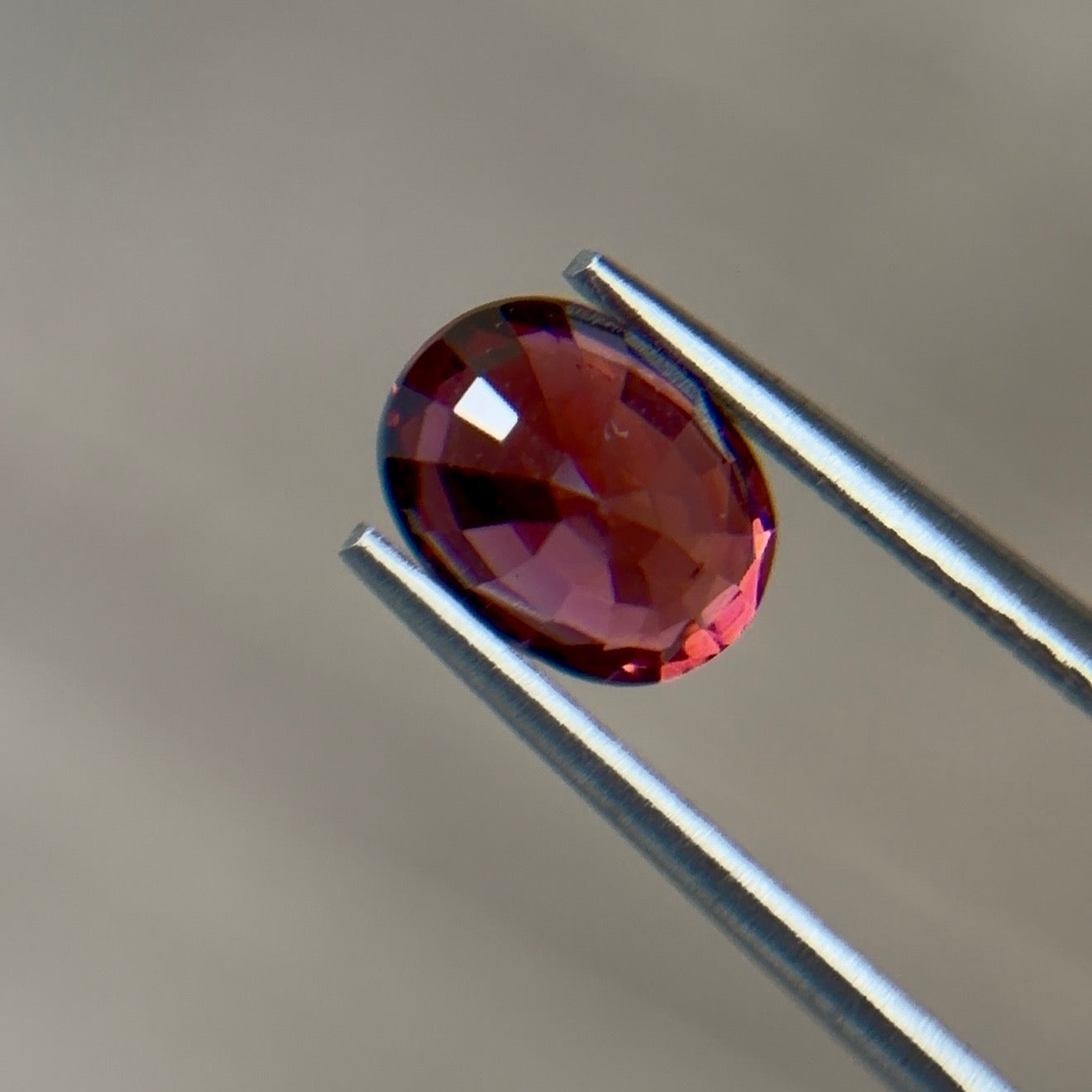 1.44 ct Natural Tourmaline (Rubellite) Orangy Red – Oval Cut – AIG Certified
