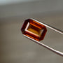 Sapphire Row 4.12 ct Natural Hessonite Garnet Honey Yellow, Emerald Cut, AIG Certified