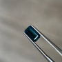 Sapphire Row 1.28 ct Natural Tourmaline (Indicolite) Greenish Blue, Emerald Cut, AIG Certified