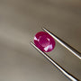 Sapphire Row 1.55 ct Natural Ruby Pinkish Red Heated, Oval Cut, Burma, AIG Certified