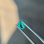 Sapphire Row 0.32 ct Natural Emerald Green, Oval Cut, Zambia, AIG Certified