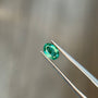 Sapphire Row 0.31 ct Natural Emerald Green, Oval Cut, Zambia, AIG Certified