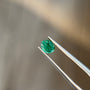 Sapphire Row 0.41 ct Natural Emerald Green, Oval Cut, Zambia (V2), AIG Certified