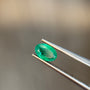 Sapphire Row 0.37 ct Natural Emerald Green, Oval Cut, Zambia, AIG Certified
