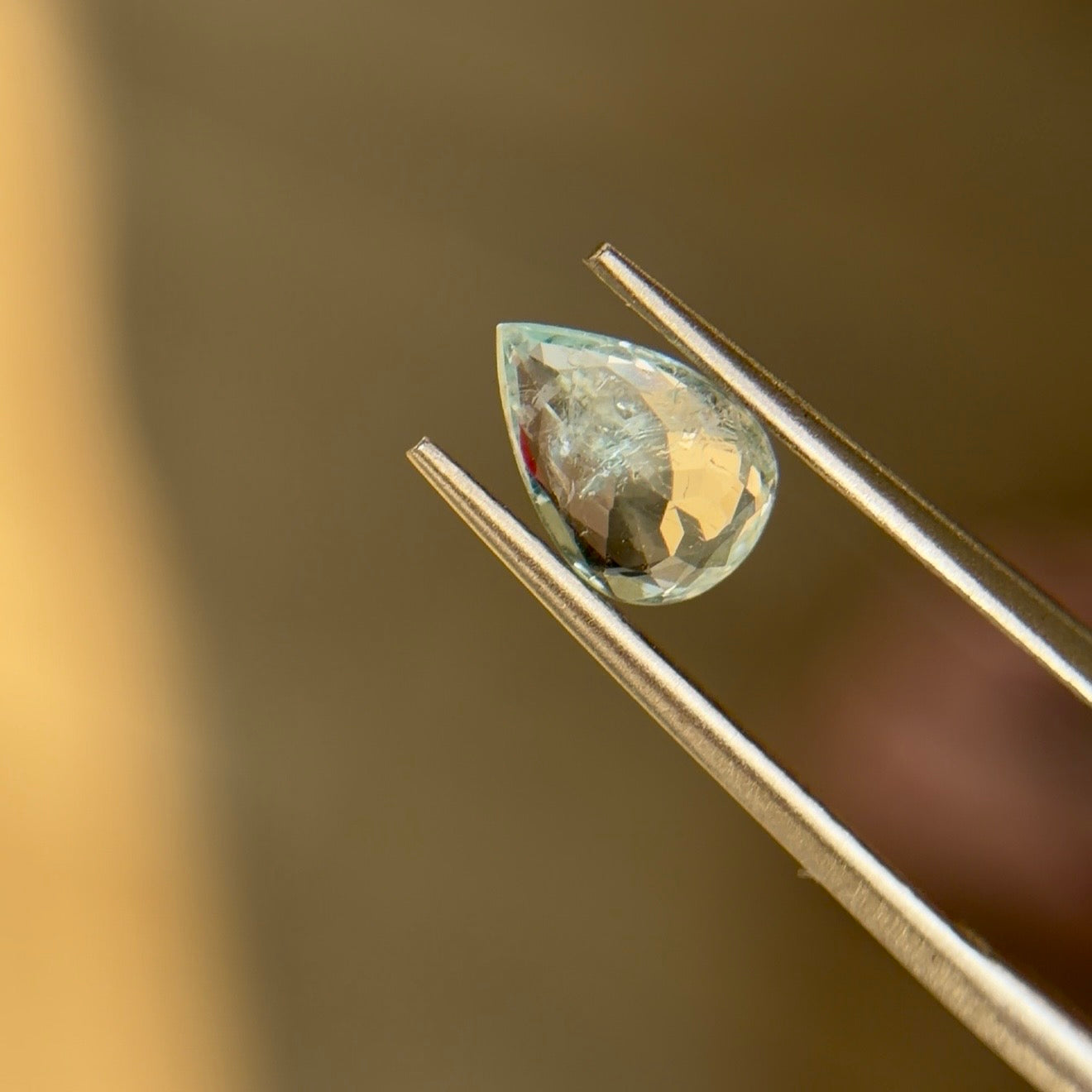 0.79 ct Natural Paraiba Tourmaline Green Blue – Pear Cut – Mozambique – AIG Certified